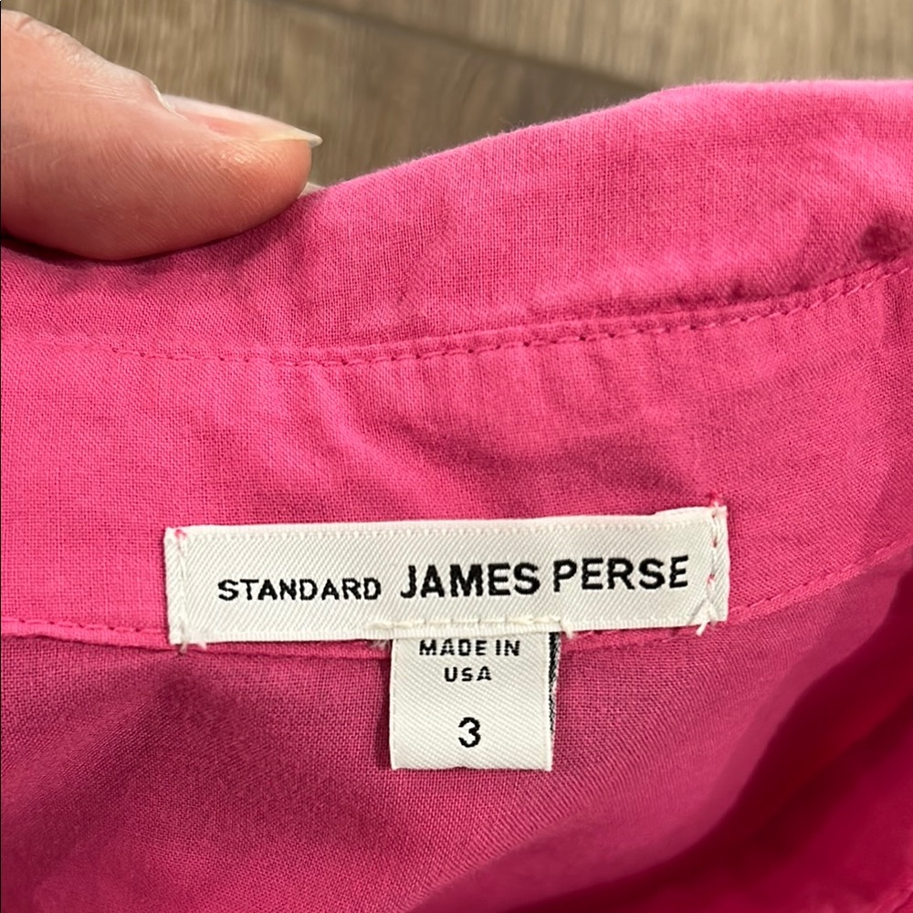 STANDARD JAMES PERSE women’s SUPIMA Cotton Slub Side Panel Shirt - Picture 2 of 10